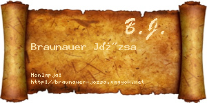 Braunauer Józsa névjegykártya
